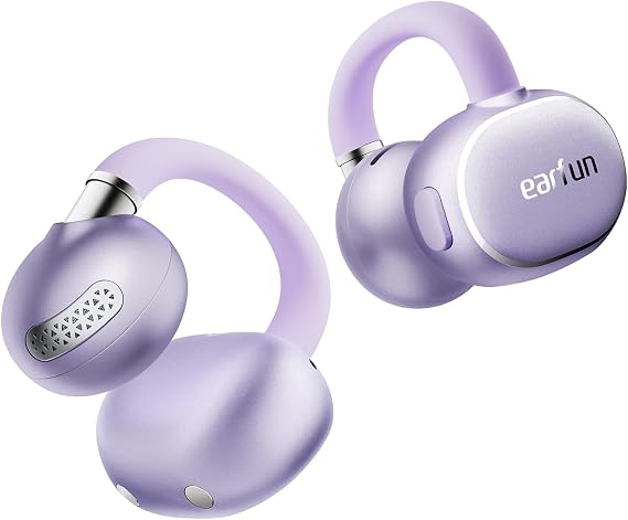 EarFun Clip 2 Open Ear Earbuds, Clip On Headphones, AI Translation Earbuds