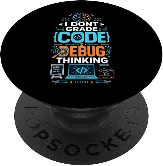 Code Debug Thinking Programmer Logic PopSockets Adhesive PopGrip