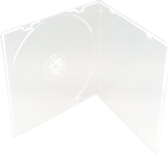 Maxtek 5.2mm Durable CD Case, Slim Single Clear PP Poly Plastic Cases, 50 Pack.