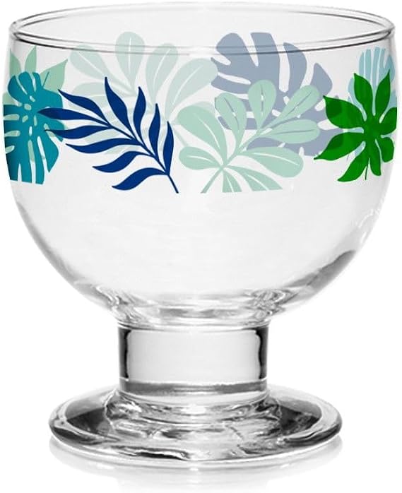 Cerve Borneo Ice Cream Glass Cup 2-Pieces Set, 450 ml Capacity