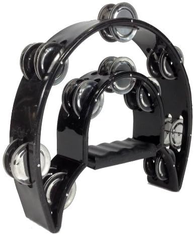 YMC TAM20-BK Pro Tambourine Double Row Cutaway, Black