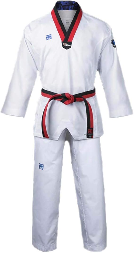 MOOTO Taekwondo Extera S6 Uniform with Poom V-Neck for Competition Dobok TKD Martial Arts MMA Judo Karate (150 (Height : 150~159cm)(4.92~5.22ft))