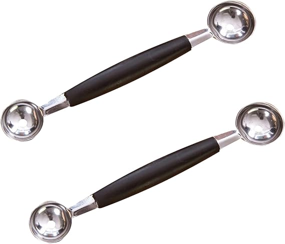 2 PCS Melon Baller Scoop, Double Sided Stainless Steel Fruit Scooper