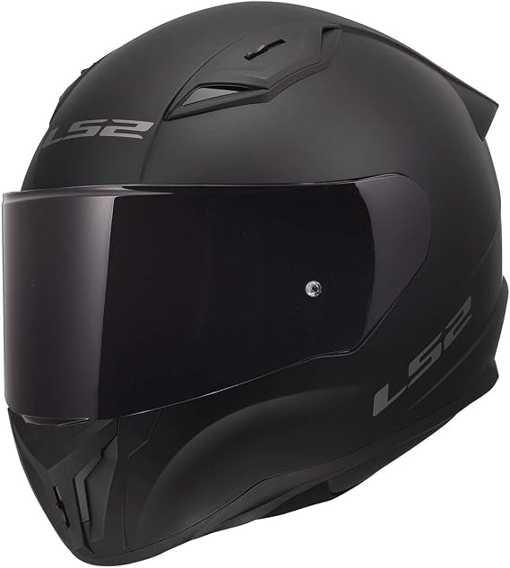 LS2 Helmets Centric Full Face Motorcycle Helmet (Blackout Matte Black - Medium)