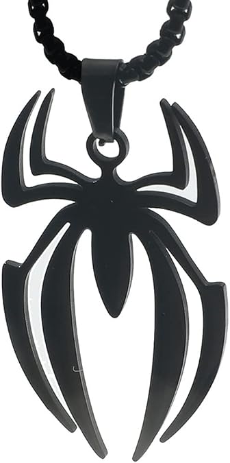 Spider Necklace For Men Women Black Silver Gold Stainless Steel Gothic Vintage Cool y2k Punk Unqiue Spider Pendant Necklace Halloween Jewelry Gift For Bf Gf Bro Sisters