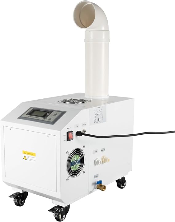 Ultrasonic Industrial Humidifier, 3kg/H Commercial Air Humidifier Sprayer Agricultural Automatic Mist Cooling Whole House Machine, 10L Large Volume for Warehouse Greenhouse Garden Industrial