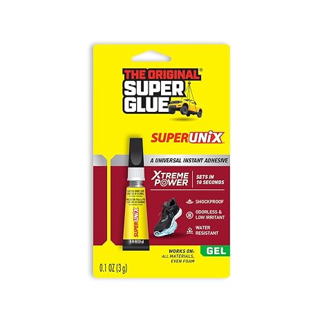 Super Glue - SUPERUNIX - Universal Instant Bonding Adhesive - Shockproof & Waterproof - 3g Tube