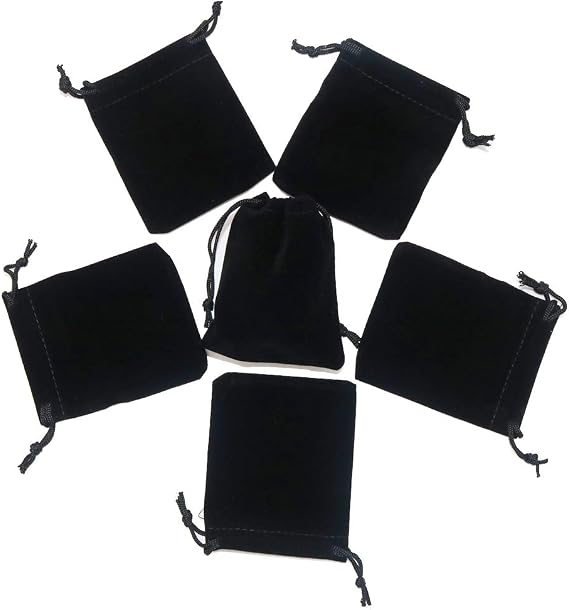 HRX Package 20pcs Small Velvet Bags 3x4 in for Jewelry Gift Packaging