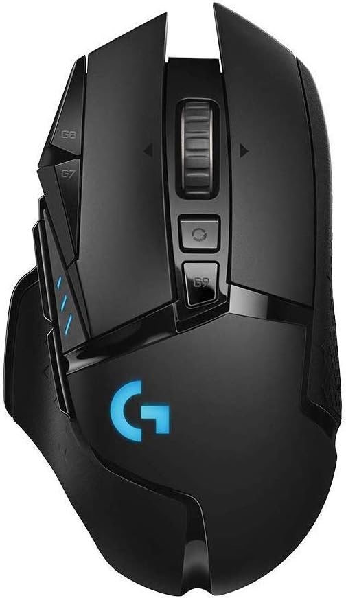 Logicool G Gaming Mouse G502WL Lightspeed Wireless Gaming Mouse, HERO 25K Sensor, LIGHTSYNC RGB, 11 Programmable Buttons, Powerplay, Wireless Charging Compatible, Black, PC, Windows, Mac, G502