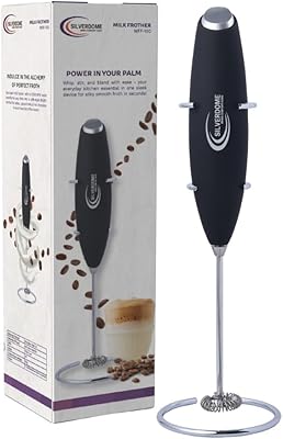 Silverdomes Powerful Handheld Milk Frother, Stainless Steel whisk for Silky Foam in Seconds, Battery OperatedNot Included, Perfect for cafe-style drinks, Coffee, Lattes, Cappuccino, Hot Chocolate.