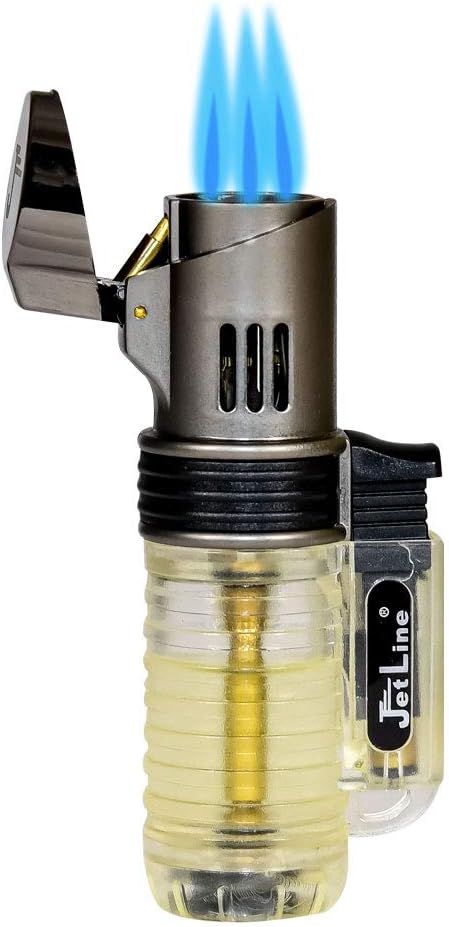 Jetline Pocket Torch Lighter - Triple Flame (Clear)
