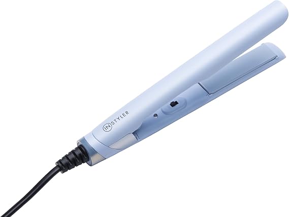 InStyler Wanderlust Mini Flat Iron 0.75" Travel Straightener - Dual Voltage Lightweight Flat Iron - Versatile & Travel-Friendly for Frizz-Free Styling - For All Hair Types