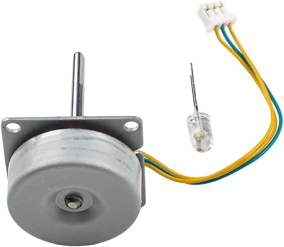 Three Phase AC Brushless Gearmotor 3-24V 0-5-12W Hand Cranked Generator Motor with LED for DIY Wind Power Hydraulic Systems Educational Projects Metal Construction Multiple Connection Modes
