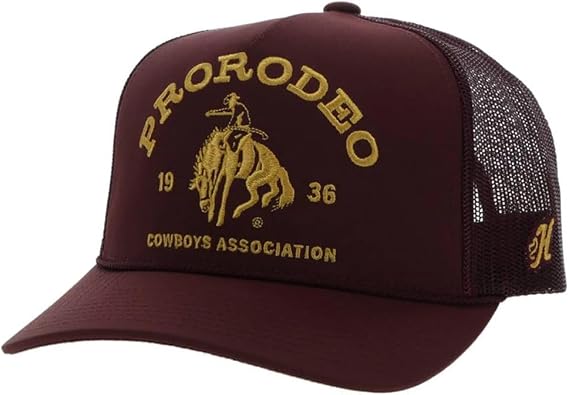 HOOey ProRodeo Hat - Snapback Baseball Cap with Embroidered Logo, Adjustable 5-Panel Casual Western Hat with Rope Detail