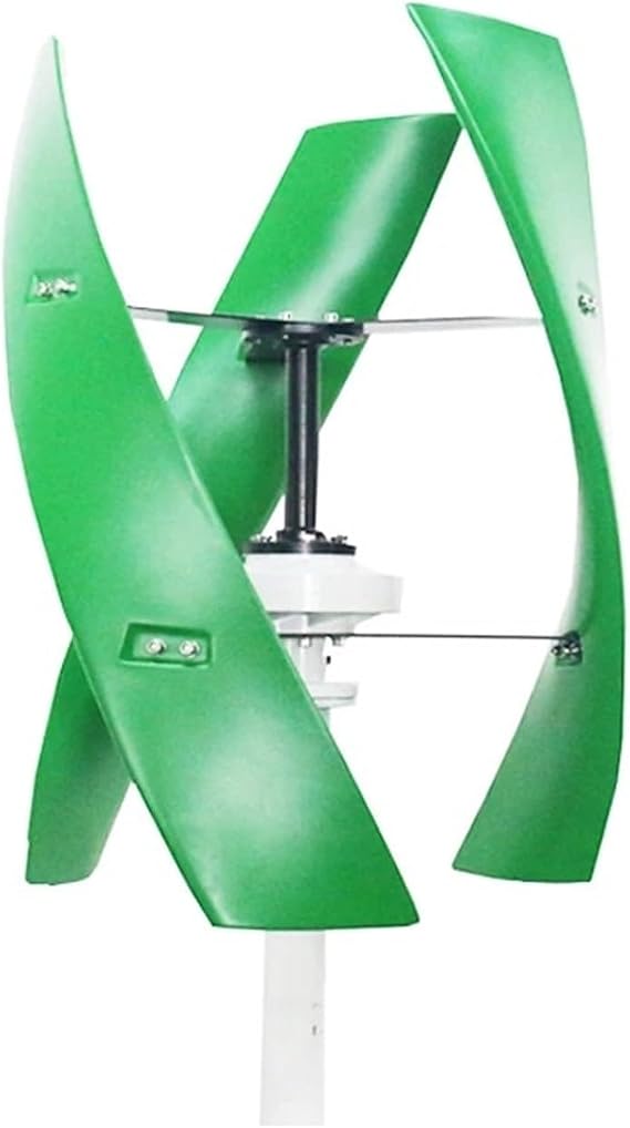 Wind Turbine, 10KW Vertical Wind Turbine Generator for Home 10000W 12V 24V 48V Low Noise Free Energry Windmill Low Wind Speed Starting Wind Turbines,for Home, Farm, RVs, Boats(Green,12V_10KW)