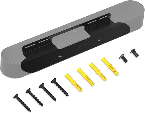 Soundbar Mount Compatible for Sonos Beam Wall Mount Bracket | Compatible with Gen 1 & Gen 2 Sonos Beam Sound Bar, Black