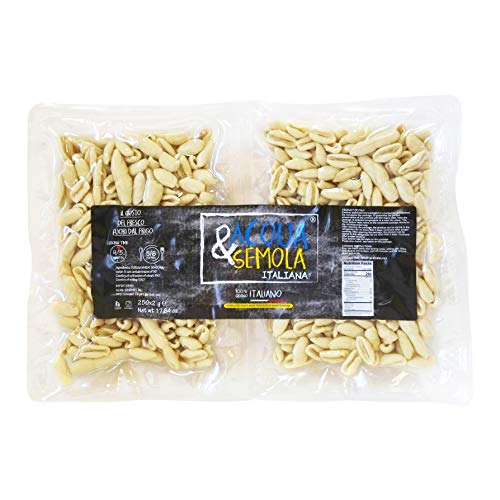 Cavatelli Fresh Italian Pasta Aqcua & Semola | 250 Gram | 8.8 Ounce | Pack of 4