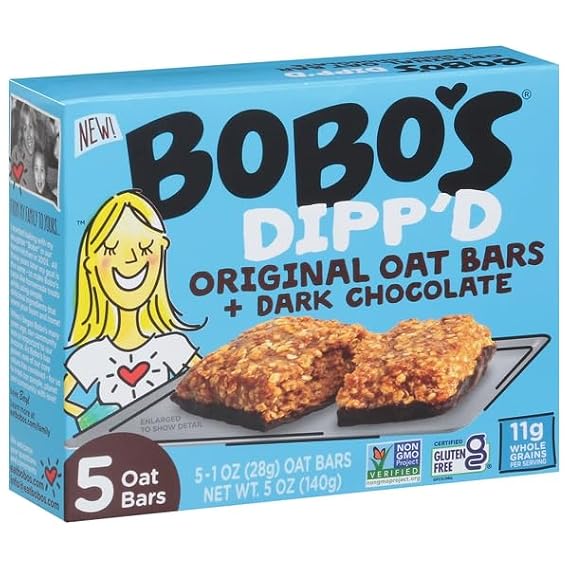 Bobo'S Oat Bars, Original Oat Bars + Dark Chocolate Dipp'D, 1 Ounce