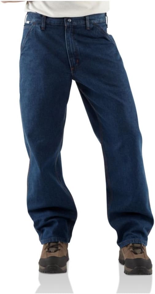 Carhartt Men's Flame Resistant Signature Denim Dungaree