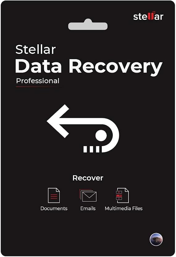 Stellar Data Recovery Software | for Mac | Professional | Recover Deleted Data, Photos, Videos |1 PC 1 Yr | Activation Key Card