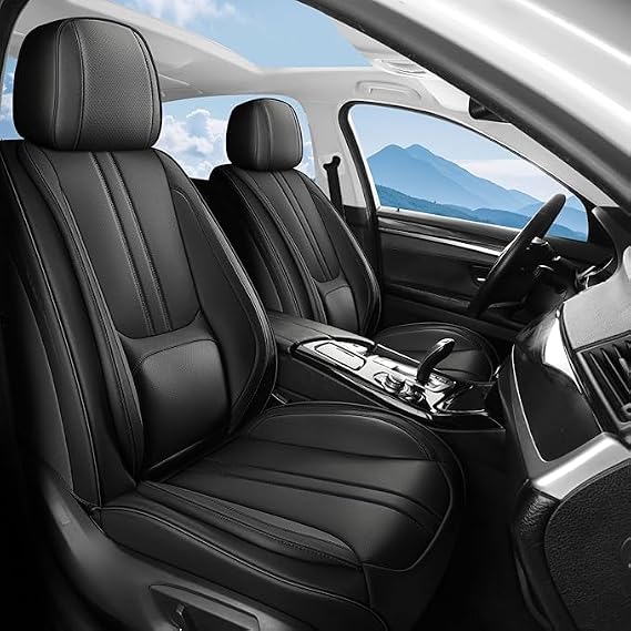 Car Seat Covers Full Set Fit for KIA Seltos 2021-2026, Black