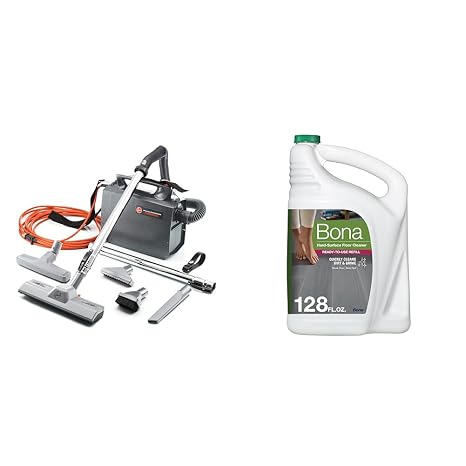 Hoover CH30000 PortaPower Canister Vacuum and Bona 128 fl oz Floor Cleaner Bundle