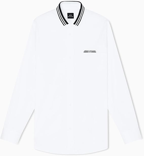Armani Exchange Men's Long Sleeve Woven Button Down