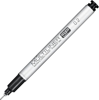 Copic Multiliner SP Black Ink Marker, 0.2 Tip, Black, 1 Count Pack of 1