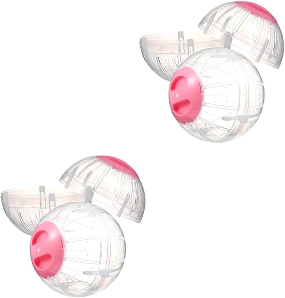 4 Pcs Hamster Sports Ball Guinea Pig Toy Gerbil Toys Pet Toy Hamster Wheel Hamster Accessories Hamster Cage Pet Supplies Hamster Running Ball Toy Exercise Balls for Pets Plastic pet Toys