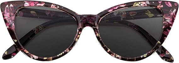OWL Cateye Sunglasses for Women Classic Vintage High Pointed Winged Retro Design