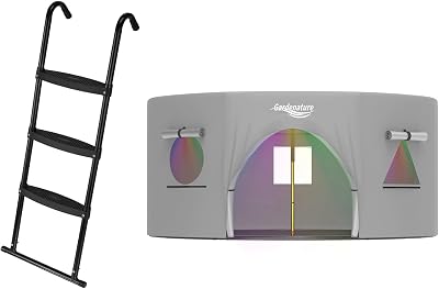 Gardenature Trampoline 3-Steps Ladder and Tent