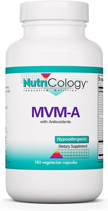 Nutricology MVM-A Comprehensive Multivitamin with Minerals, 180 Capsules | Active B Vitamins, Folate and Iron for Antioxidant Activity and Overall Wellness Support, 90 Servings