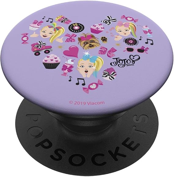 Nickelodeon JoJo Siwa Emoticon Heart Cupcakes And Candy PopSockets Standard PopGrip