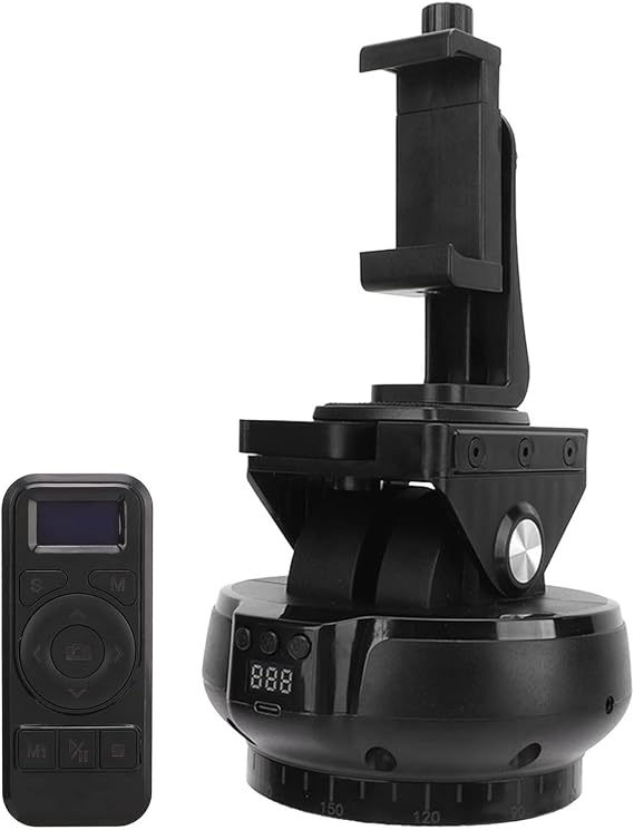 2.4G Motorized Panoramic Tripod Ball Head Auto Motorized Remote Control Pan Tilt Head with 3.5mm Shutter Release Interface Suitable for Photography Vlog etc.
