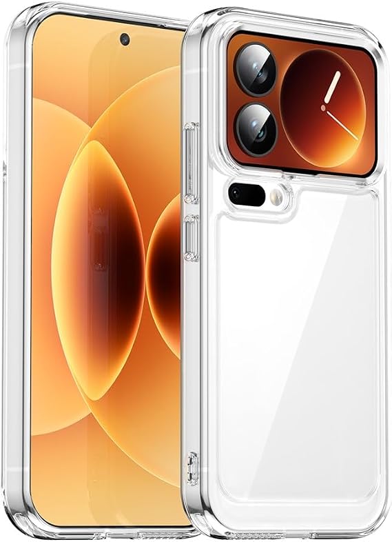 Ehr. Xiaomi 17 Pro Max ile Uyumlu Kılıf, 2mm Kalınlaştırılmış Şeffaf Silikon, Darbe Emici Kamera Korumalı Esnek Arka Kapak
