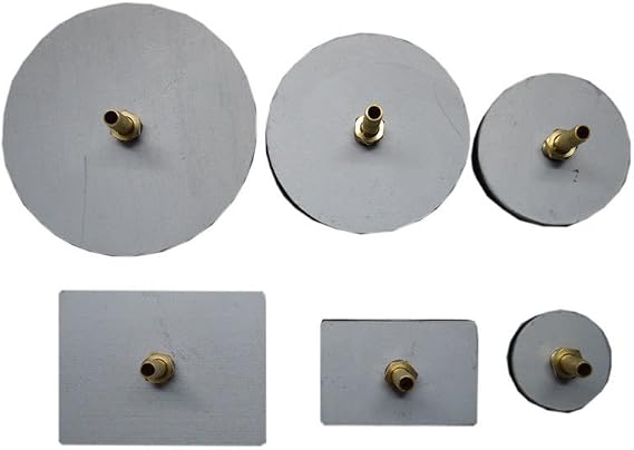 Vacuum Test Plates Kit for Robinair Vacuum Pumps 6 Pad Set with Brass Fittings and Valve Durable HVAC Service Leak Testing Plates for Automotive AC and Refrigeration Systems