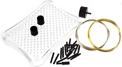 Wig Jig, Wire Jig Beginner Kit, Includes 3 X 4 Inch Clear Plastic Jig, Includes Plastic Pegs and 2 Rolls Crafts Wire