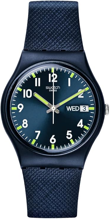 Swatch Gent Biosourced Unisex Watch Casual Plastic Blue Quartz Waterproof Sir Blue