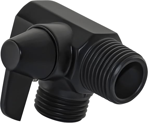 2 Way Shower Arm Diverter Valve for Hand Held Showerhead, Matte Black