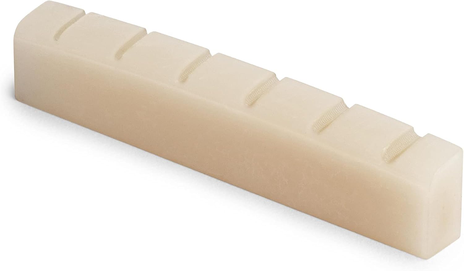StewMac Slotted Unbleached Bone Nut, For Gibson, standard string spread