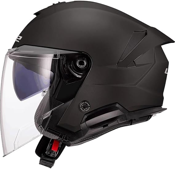 LS2 Verso II Jet Motorcycle Helmet Solid Matt Black M