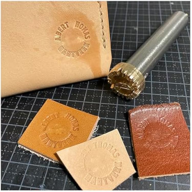 Custom Logo Leather Stamp, Personalized Leather Embossing Tool, Handheld Brass Press