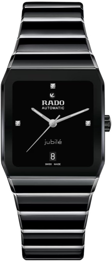Rado - Anatom Automatic - Men - Swiss Watch - Metallised Sapphire Crystal - Polished Black High-Tech Ceramic Links - Automatic 32.5 mm
