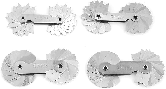 Radius Gauges Set, R0.3-25mm Stainless Steel