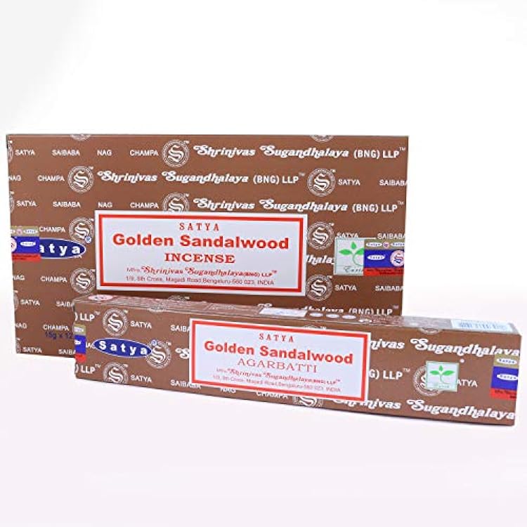 Satya Nag Champa Incense Sticks, 12 Count Golden Sandalwood