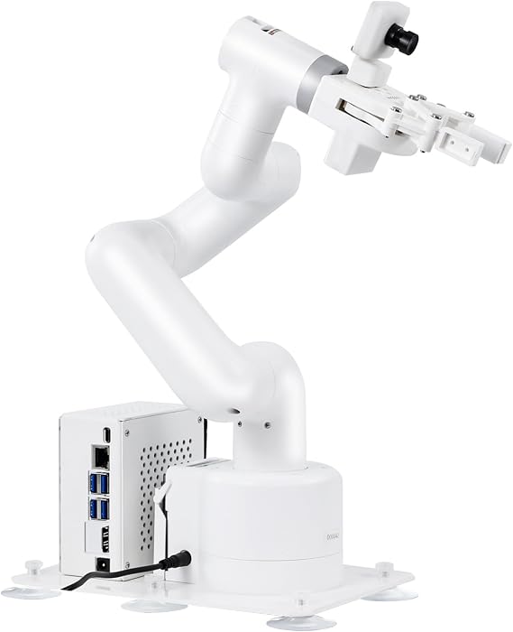 Yahboom 7Axis Collaborative Robot Arm for Jetson Orin Nano Super 4GB AI Visual Recognition, Movelt, APP Control,ROS Education with Adaptive Gripper