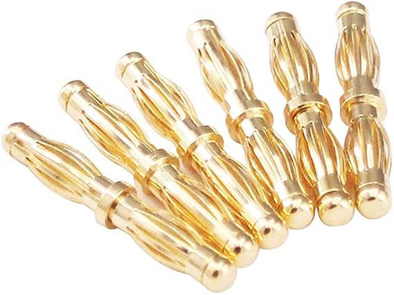 6pcs 4MM Male to 4MM Male Banana Bullet Plug Adapter(B183-6)