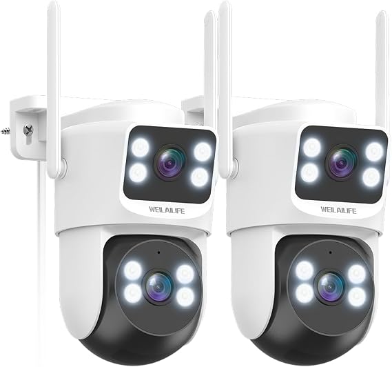 2-Way Audio 4MP Extend PTZ Security Cameras Wireless Outdoor