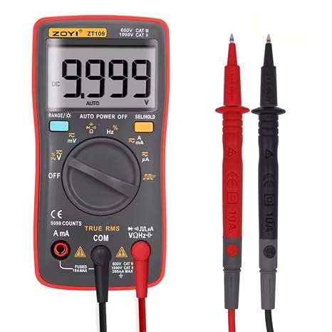 ZOYI ZT-109 Digital Multimeter 9999 Automatic Range Electric Tester CC Voltage Meter CC/CA Ammeter Condenser Voltmeter