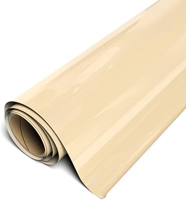 Siser EasyWeed Heat Transfer Vinyl 11.8 x 30ft Roll Cream - Compatible with Siser, Cricut, Silhouette and Other CraftProfessional Cutters - CPSIA Certified